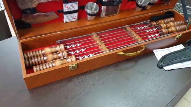 Кизлярский шашлычный набор в подарочном кейсе большой №3 (коричневый) смотреть онлайн