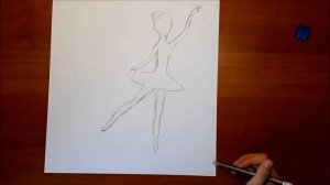 Рисуем балерину| акварель + гуашь [Artbe]