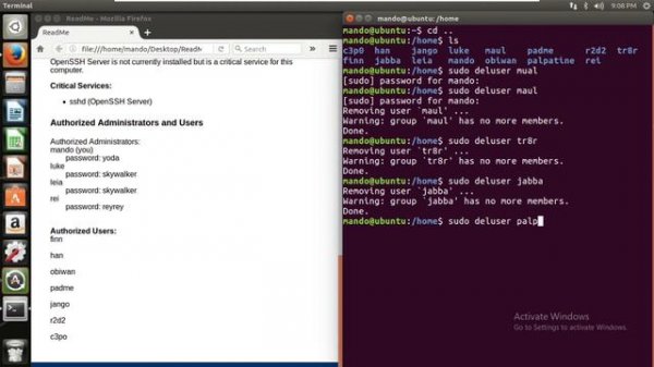 Cyberpatriot: Linux User Auditing | Through Terminal Method