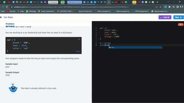 2 Dictionaries | Python Intermediate | Sololearn смотреть онлайн