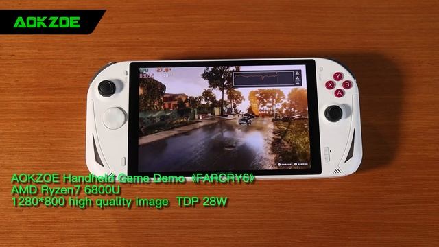 AOKZOE AMD6800U 1st Gaming Handheld, demo ”Far Cry 6“ at 28W смотреть онлайн