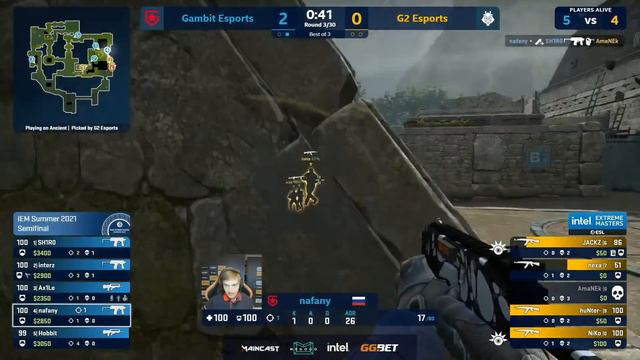ГАМБИТ ХОТЯТ В ФИНАЛ! Gambit vs G2 | IEM Summer 2021 (CS:GO) смотреть онлайн