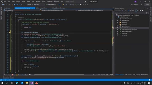 .Net Core JWT Authentication [Step By Step Tutorial] - .Net Core JWT Token - ASP.Net Core 5 JWT смотреть онлайн