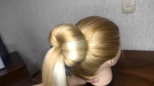 Это ЛЕГКО! Причёска «Пучок» при помощи бублика для волос •ВИДЕО 47•