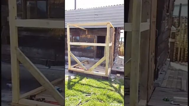 ремонт бани|пристройка предбанника 2*2 каркасный предбанник смотреть онлайн