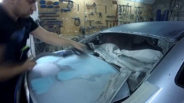 Сitroen С5. Шпатлюем багажник. смотреть онлайн