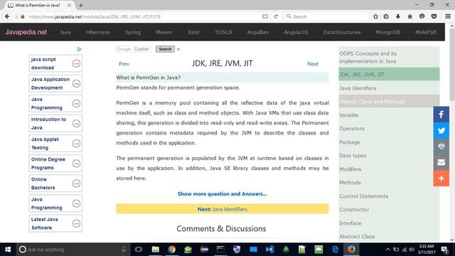 What is PermGen in Java?
| javapedia.net смотреть онлайн