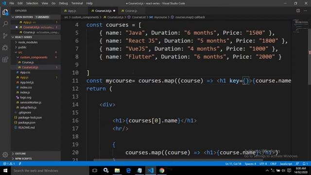 React JS with Hooks & Redux(Beginner's to Advanced) | How to Render List | Part-21 смотреть онлайн