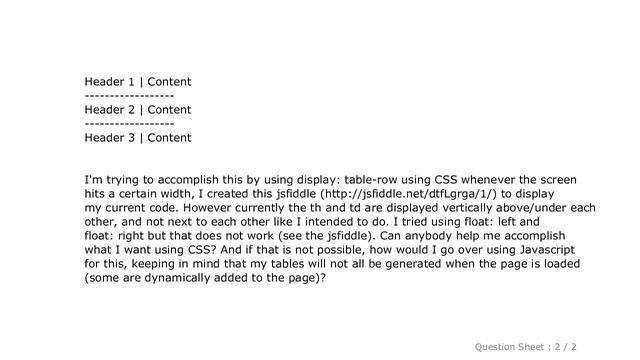 HTML : Responsive table using CSS display: table-row смотреть онлайн
