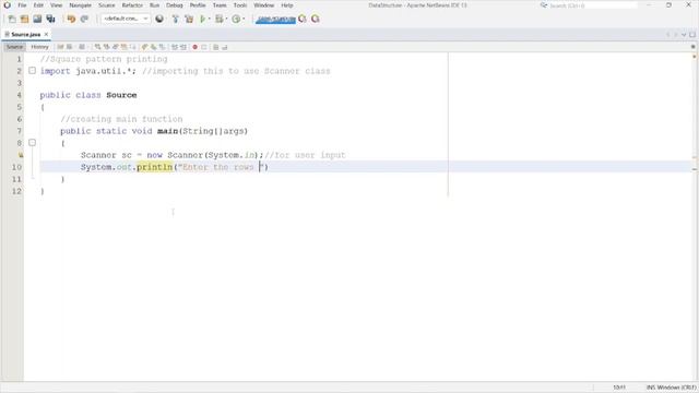 Square Pattern printing using JAVA смотреть онлайн