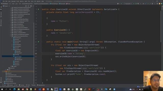 72 - Java Serialization - Exercise 10 смотреть онлайн