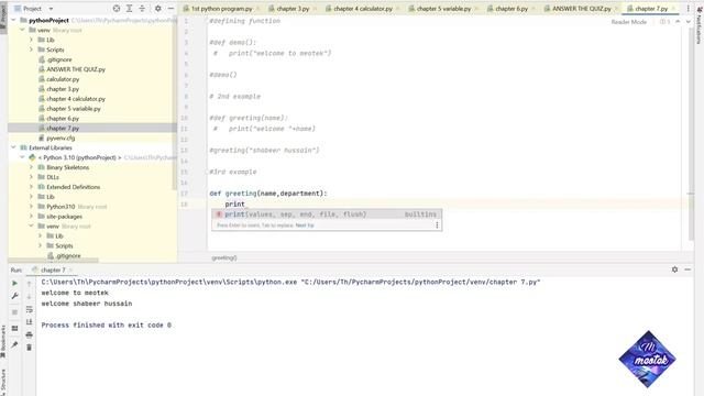 def function in python |Python Tutorial For Beginner 2022 | Chapter 7| Python Basics смотреть онлайн