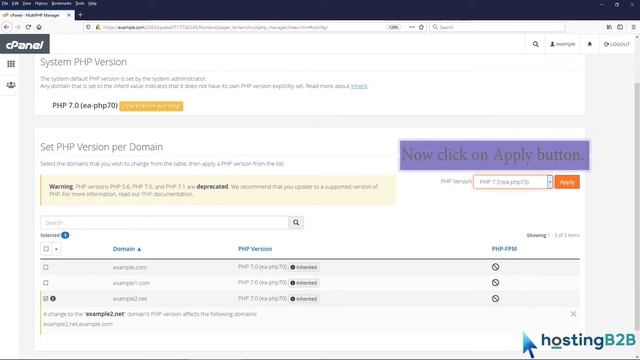 How to Set the PHP Version per Domain using cPanel with HOSTING B2B смотреть онлайн