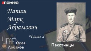 Папиш Марк Абрамович. Часть 2. Проект "Я помню" Артема Драбкина. Пехотинцы.
