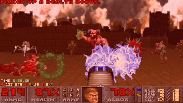 [Doom 2] Maps of Chaos "Overkill" map 12 UV max in 10:50 смотреть онлайн