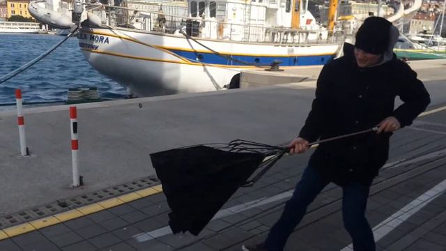 Kisha Smart Umbrella - Windproof Test at 140 kmh / 87 mph смотреть онлайн