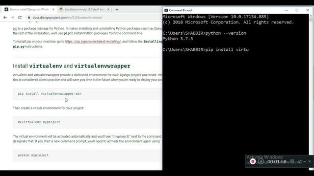 How to install Django | web designing in python Part 1 смотреть онлайн