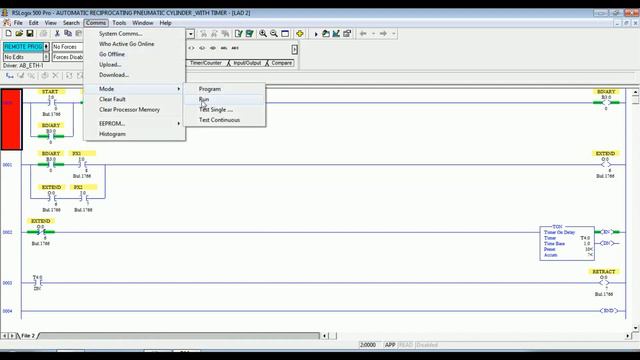 Automatic Reciprocating of Pneumatic Double Acting Cylinder using PLC (ALLEN BRADLEY) смотреть онлайн