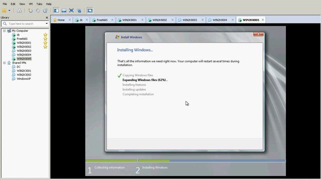 1 Windows Server 2008 R2 Install on VMware Workstation 8 Node 1 смотреть онлайн