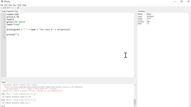 Outputting strings in Python смотреть онлайн