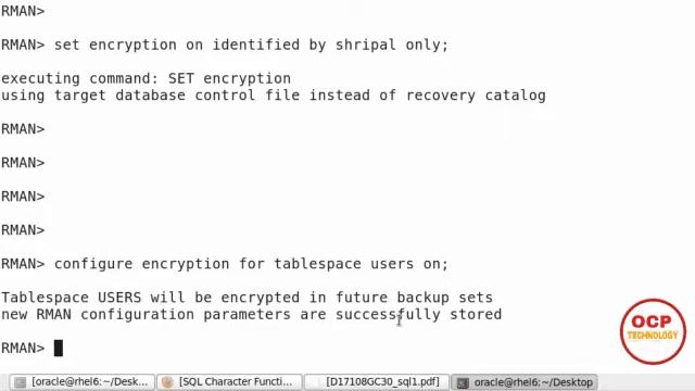 How to Encrypt RMAN BACKUP || Without oracle wallet step by step смотреть онлайн