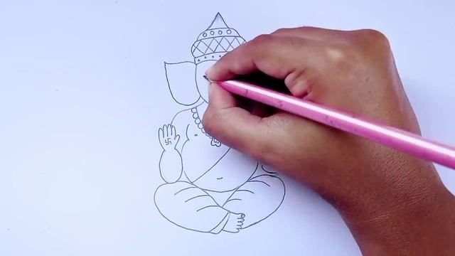 Lord ganesh drawing easy || How to draw lord Ganesha смотреть онлайн