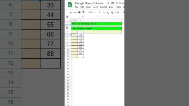 How to add auto-incrementing Row ID in Google Sheets смотреть онлайн