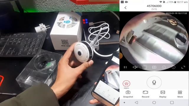 Panoramic cctv ip 360 degree Camera V380 app review quality test comfiguration video in urdu/hindi смотреть онлайн