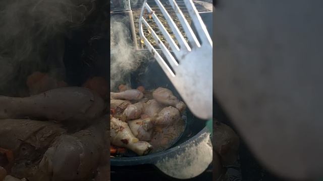 Плов в казане из курицы смотреть онлайн