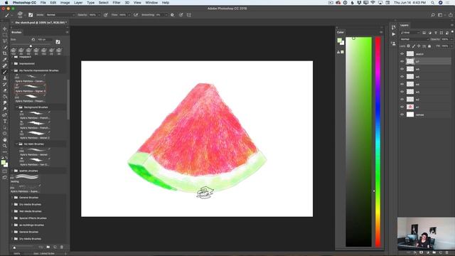 How to paint impressionist style painting in Adobe Photoshop CC смотреть онлайн