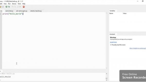 Python programming -Thonny Python IDE: Part 1