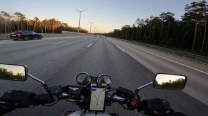 Еду с дачи на чиле по М-11 на Honda CB1300