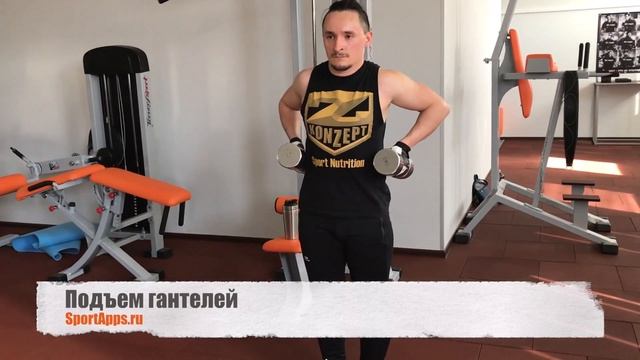 Подъем гантелей смотреть онлайн