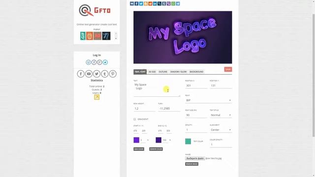 Как сделать надпись для шапки YouTube или Twitch канала космическая объемная надпись смотреть онлайн