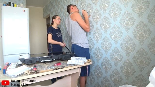 Как повесить телевизор на стену Установка кронштейна Вешаем телевизор на стену на кухню смотреть онлайн