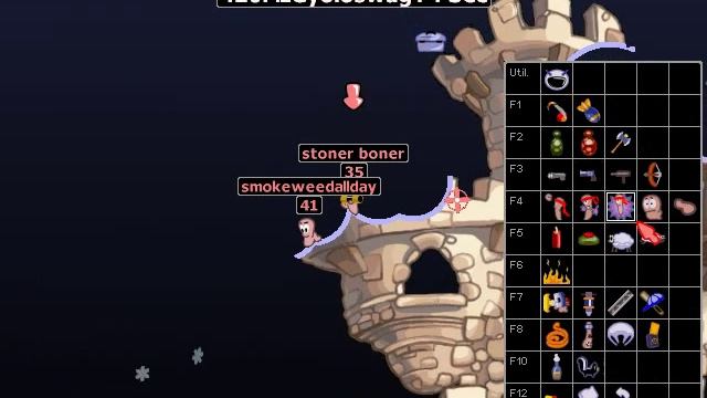 Worms World Party "Fort Mode" gameplay смотреть онлайн