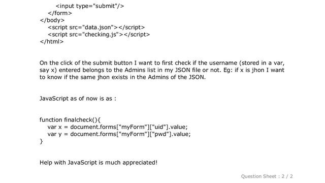 HTML : How to check for one JSON object being present in another смотреть онлайн