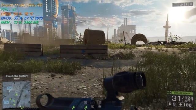 【FPS TEST】Battlefield 4 GTX 1060 with I3-540 processor l 720P l Max Settings смотреть онлайн