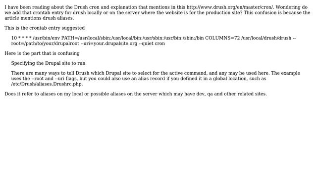 Drupal: Does the cron using Drush must be setup locally or on the server for the production website смотреть онлайн