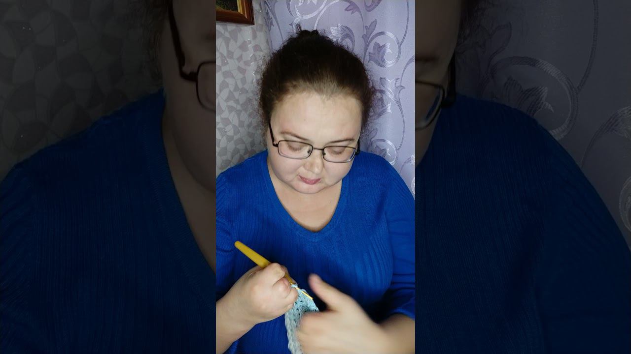 Шаль крючком #shorts смотреть онлайн