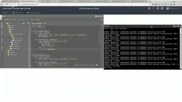 ROS Developers LIVE-Class #9: SMACH Programming ROS State Machines смотреть онлайн