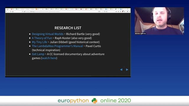 Nicholas Tollervey - How to Run a Corridor Track in a Remote Conference with Python смотреть онлайн