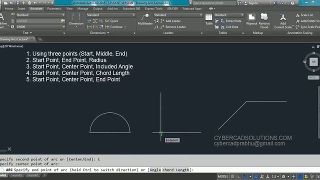 What are the Technical Methods to draw Arcs in AutoCAD смотреть онлайн