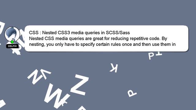 CSS : Nested CSS3 media queries in SCSS/Sass смотреть онлайн