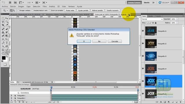 Videomontaje Galeria de Fotos Estilo Cine en Photoshop CS5 Extended. смотреть онлайн