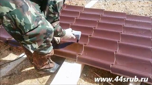 Раскрой листа металлочерепицы для крыши дома из бруса смотреть онлайн