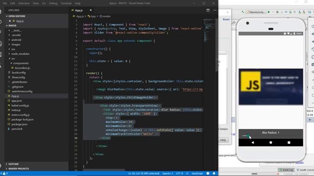 React Native Blur Background Image Dynamically Using Slider Component смотреть онлайн
