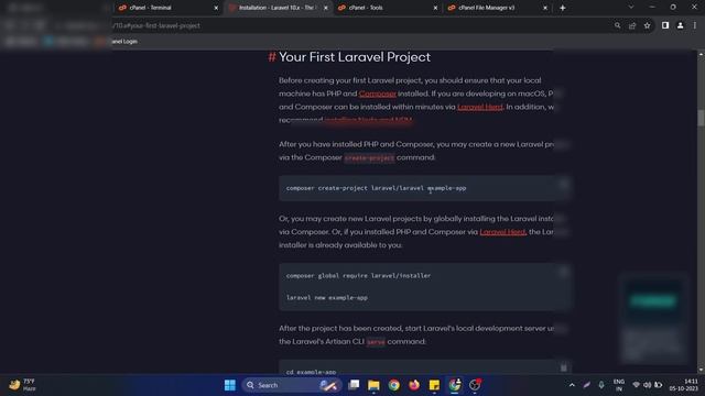 How to install Laravel on a domain in cPanel hosting with terminal смотреть онлайн
