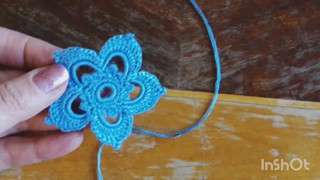 Красивый цветок крючком для Ирландского кружева. смотреть онлайн