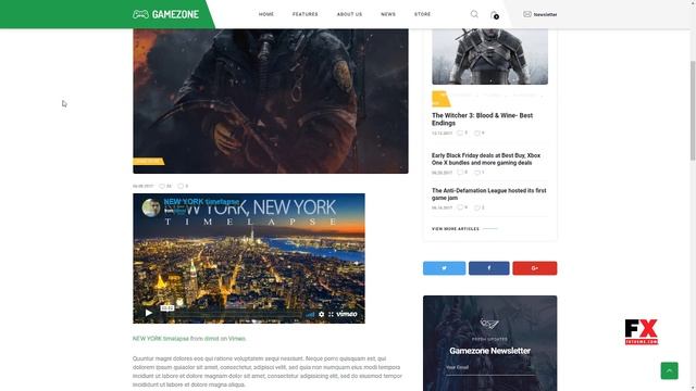 Gamezone Gaming Blog and Store WordPress Theme Kelsey Justin смотреть онлайн